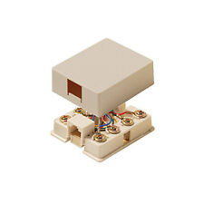 Eagle Data Surface Mount Jack 8 Conductor Ivory Modular Gold Contacts Single Pt picture