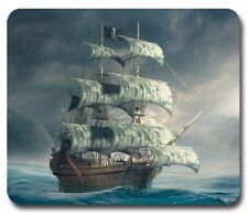 Pirate Ship Sailing Caribbean Sea Jolly Roger - Mouse Pad / Mousepad - COOL GIFT picture