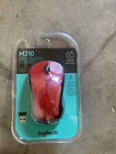 Logitech M310 910-002486 Wireless Laser Mouse Flame Red Gloss 324176 picture