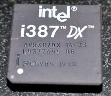 Intel i387 DX Math Co-processor A80387DX 16-33 Rare Vintage CPU - Tested Working picture