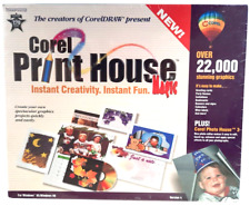 Corel Print House Magic v4.0 + Photo Editing v3 CD Win 95/98 Big Box VTG Sealed picture