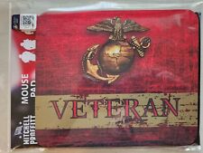 US MARINE CORPS VETERAN NEOPRENE MOUSE PAD - MADE IN USA picture