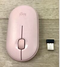Logitech Pebble M350 - Rose Wireless Optical Mouse W Wireless receiver Tested picture