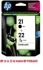 New HP 21 Black C9351A & 22 Tri Color C9352A Combo Ink cartridge for Printer OEM picture