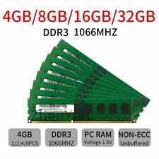 32GB 16GB 8GB 4GB PC3-8500 DDR3 1066mhz Intel CPU PC Memory For Micron Lot UL picture