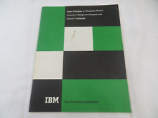 Vintage IBM Basic Principles Of Wholesale Data Processing Application Manual picture