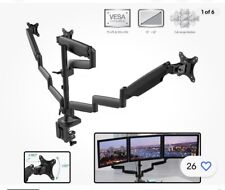 Triple Monitor Desk Stand Mount Fully Adjustable Arms For 3 Screens 13