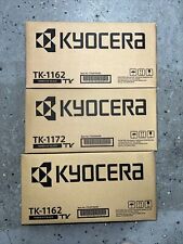 LOT OF THREE Genuine Kyocera TK-1162 Black Toner Cartridge picture