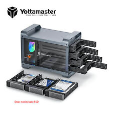Yottamaster 4 Bay RAID Hard Drive Enclosure TypeB RGB Fan For 2.5