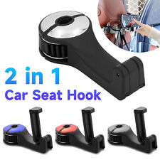 1/2 Pack Car Vehicle Seat Back Headrest Hooks Purse Hanger with Holder 2-in-1 picture