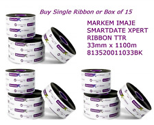 15x Markem-Imaje Smartdate Xtra Ribbon 30mm x 1100m 813520011030BK- Brand New picture