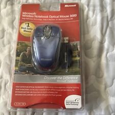 Microsoft Wireless Notebook Optical Mouse 3000 X11-75046-02 Blue New Sealed picture