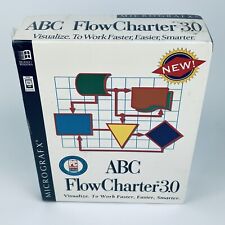 Vintage MicroGrafx ABC FlowCharter 3.0 Software NOS 3.5 Disk 1994 For PC Windows picture