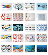 Ambesonne Fish Pattern Mousepad Rectangle Non-Slip Rubber picture