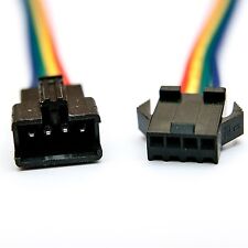 2x JST-SM 4-Pin (4P) Connector Pairs (4 total); WS2801 Addressable LED Wire USA picture