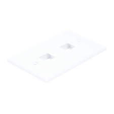 MONOPRICE 6727 WallPlate,Blank,2 Hole, White 14J392 picture