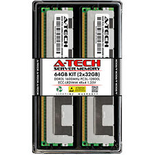 A-Tech 64GB 2x 32GB 4Rx4 PC3L-12800 DDR3 1600 MHz ECC LRDIMM Server Memory RAM picture