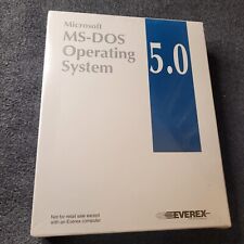 MS-DOS 5.0 Operating System Factory Sealed Includes Manuals Floppy Discs USA picture