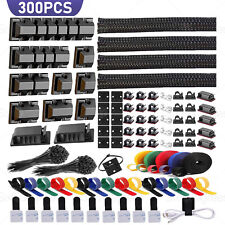 300X Cable Holder Management Clip Tie Charger Wire Tidy Lead Desk USB Organizer picture