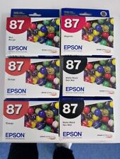 Lot of 6 Genuine Epson 87  Photo R1900 Ink cartridges  - expired picture