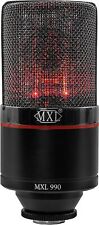 MXL 990 Blaze Large Diaphragm Red LED Light Condenser Microphone with Stand picture