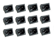 12 Pack AC Power IEC Standard C-14 Inlet Connector Snap-In R-301SN picture