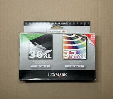 New Genuine OEM Lexmark 36XL Black 37XL Color Ink Cartridges - New Sealed picture