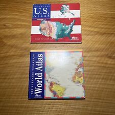 Vtg Software Tools 2 PC US & World Atlas CD-ROMs 1991 Statistics Reference picture
