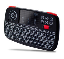 Rii i4 Mini Wireless + Bluetooth Keyboard with Touchpad, Blacklit Portable  picture