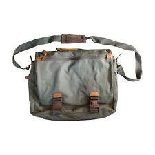 Vintage Retro laptop bag. Green With Brown And Black Accent. 13Lx17Wx2H picture