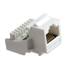 10 PACK- H STYLE CAT5e TUFF JACKS IN WHITE - SAME DAY SHIPPING FROM THE US picture