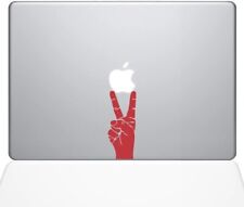 The Decal Guru Peace Sign Hand MacBook Decal Vinyl Sticker - 13