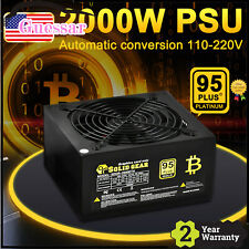 2000W New GPU Miner Power Supply PSU 110V Mining 16 6+2 PCIE USA picture