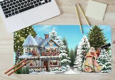 3D Castle Xmas Tree Santa Gift G753 Christmas Non-slip Desk Mat Keyboard Pad Amy picture
