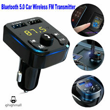 Bluetooth 5.0 Car Hands-Free Wireless FM Transmitter Adapter 2USB PD Charger AUX picture