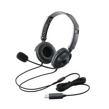 Elecom headset microphone USB both ears overhead 1.8m40mm black HS-HP20UBK F/S picture