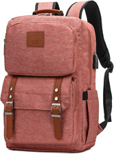 HFSX Laptop Backpack Women Men College Backpacks Bookbag Vintage Pink  picture