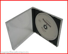 NEW 10.4 mm Single CD Replace Jewel Cases W Black Tray 50 Pk/Set Holds 1 Disc picture