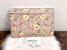 NWT Coach Laptop Sleeve In Signature Canvas With Floral Cluster Print CI021 picture