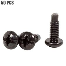 50 Pieces Pcs Pack Black 12/24 Screw Bolts for Networking Server Relay Racks picture