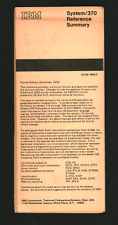 IBM System/370 Reference Summary Fold-Out Card Nov 1976 Fourth Ed GX20-1850-3 picture