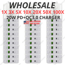 Wall Fast Charger Block 20W QC USB Power Adapter Lot For iPhone 13 12 11 Pro Max picture