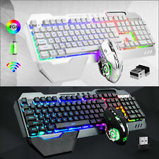 Wireless Keyboard and Mouse Combo RGB LED Backlit for Laptop PC Mac PS4 Xbox one picture