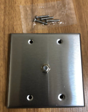 Leviton Stainless Steel 2 Gang 1 Coax Connector Wall Plate picture
