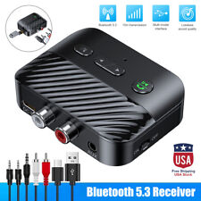 Bluetooth 5.3 Receiver Transmitter Wireless 3.5mm AUX to 2 RCA USB Audio Adapter picture