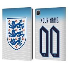 PERSONALIZED ENGLAND FOOTBALL TEAM 2022/23 KIT LEATHER BOOK CASE FOR APPLE iPAD picture