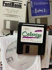 Lot of MAC vintage software Macintosh Fontbank Colorize Hp Deskjet Quick Keys picture