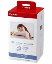 Canon Selphy KP-108IN Color Ink Paper Set 108 4x6 Sheets with 3 Toners 3115B001 picture