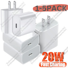 1-5X Lot For iPhone 11 12 13 14 XR Fast Wall Charger 20W PD USB-C Power Adapter picture