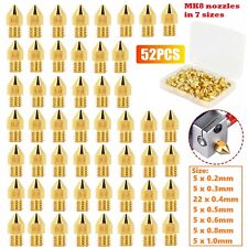 52PCS 0.2-1.0mm MK8 Extruder 3D Printer Nozzle Kit for Makerbot Creality CR-10 picture